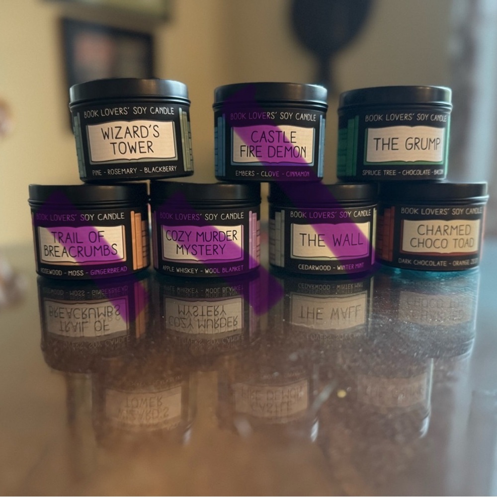 Three scented soy candles